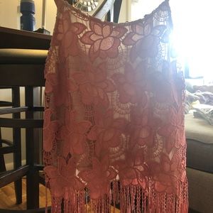 Pink flower Alice & Olivia Fri he Tank